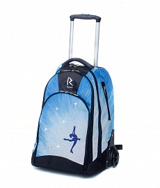 Сумка-рюкзак на колесиках RUNA Фигуристка Стразы Blue