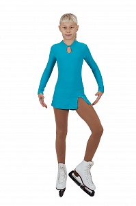 Женское платье для фигурного катания SilverSkate Капля Бирюза
