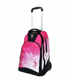 Сумка-рюкзак на колесиках RUNA Фигуристка Стразы Pink